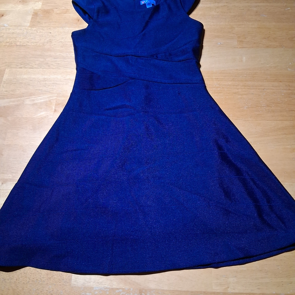 Charming Navy Blue Girl's 7 Casual Dress